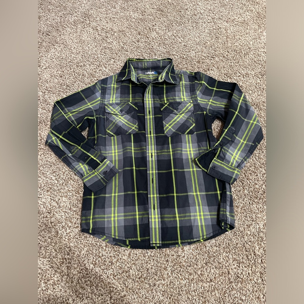 Boys Tony Hawk Long Sleeve Button Up Shirt